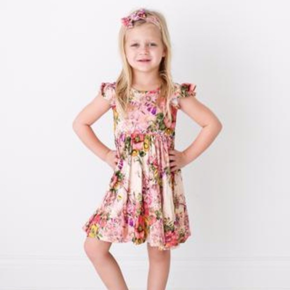 Posh Peanut June Ruffled cap sleeve floral dress 2